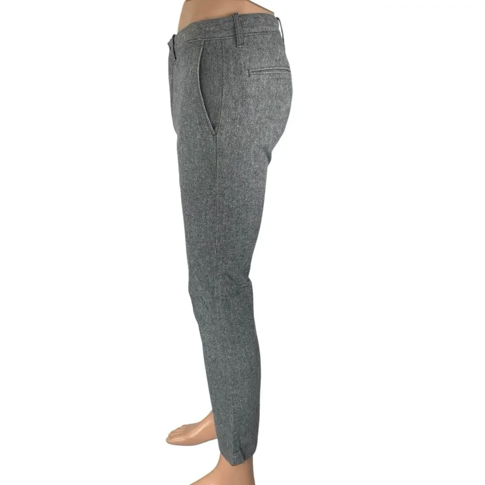 J.Crew Men's Gray Tapered Leg Mid Rise Slim Stretch Trousers Dress Pants Size 30